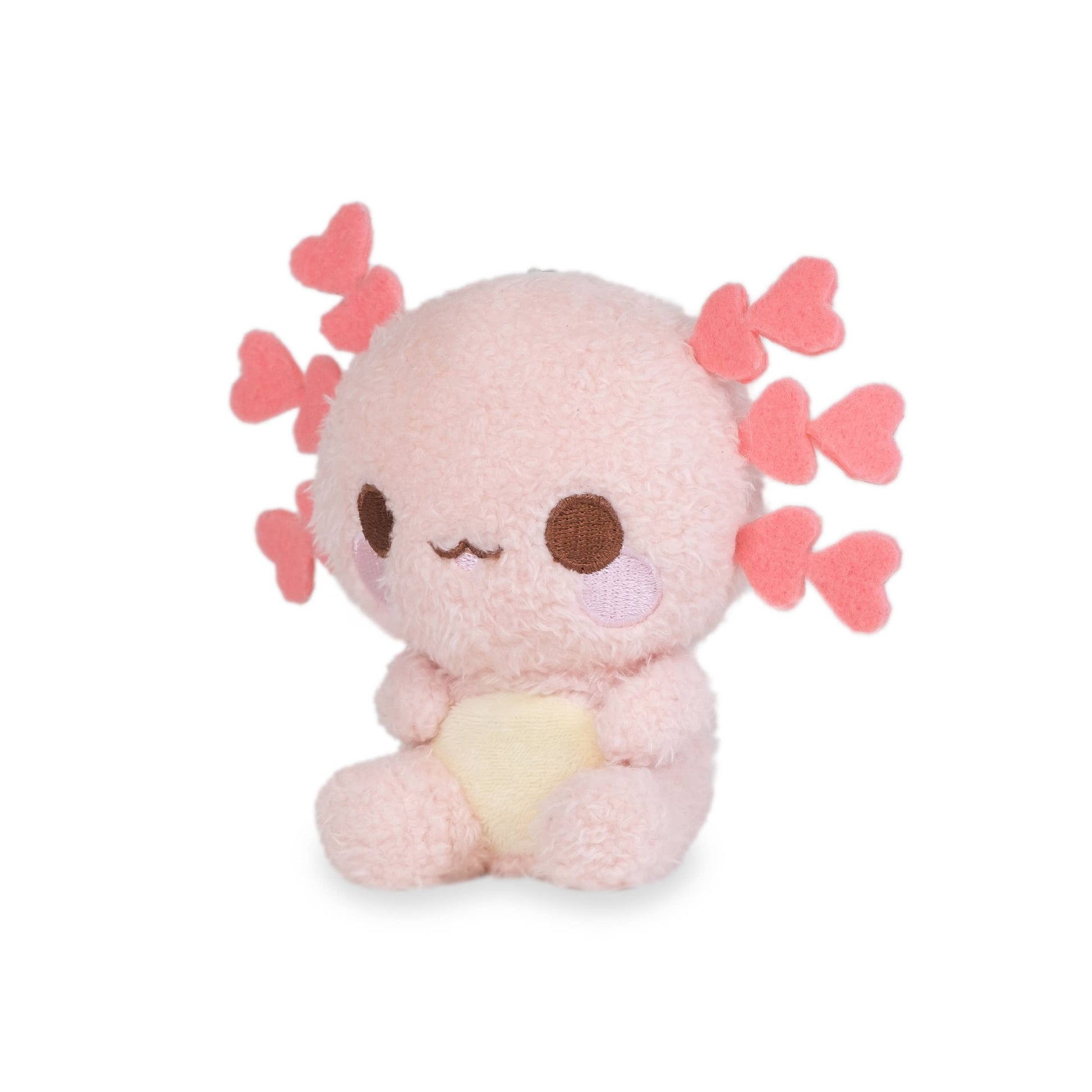 Mini Kawaii Lottie Keychain Pink Axolotl Plush Clip - OVERRATED