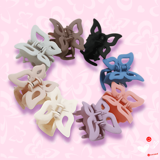 Mini Y2K Butterfly Matte Hair Claw - OVERRATED