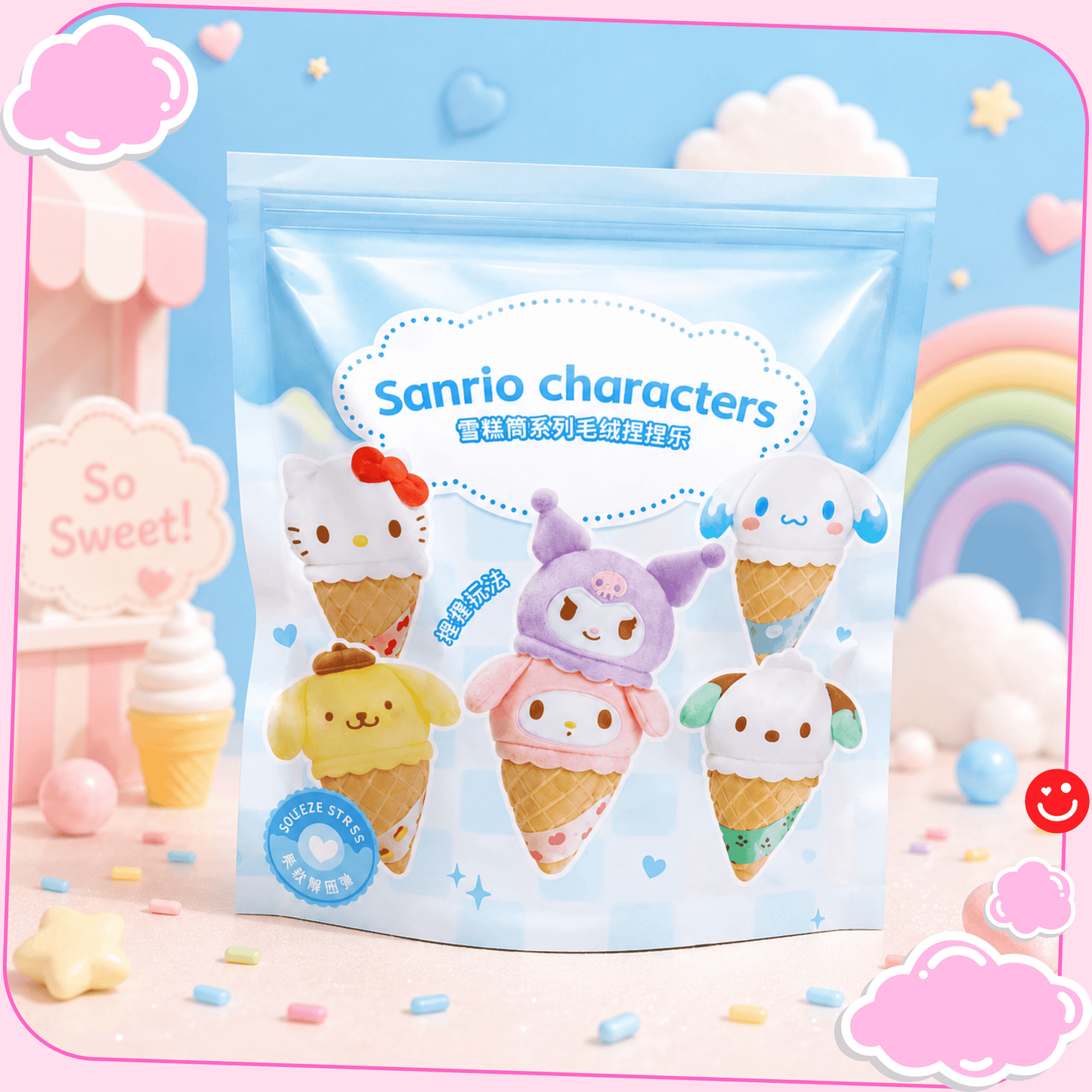 Moetch Sanrio Ice Cream Plush Squishy Blind Box - OVERRATED