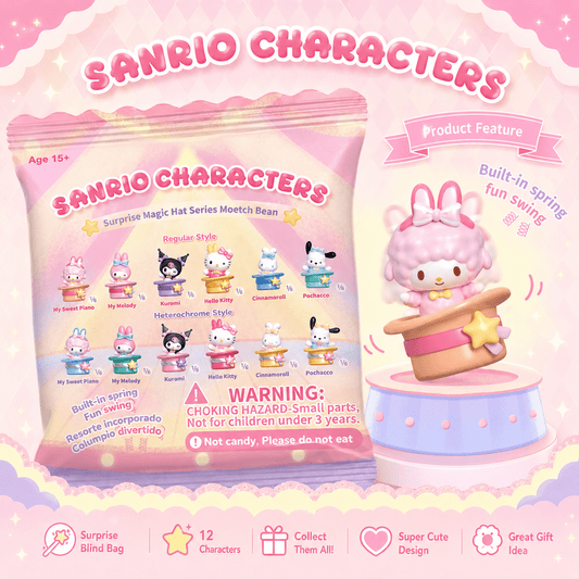Moetch Sanrio Magic Hat Surprise Miniature Series Wobble Figures Blind Bag - OVERRATED