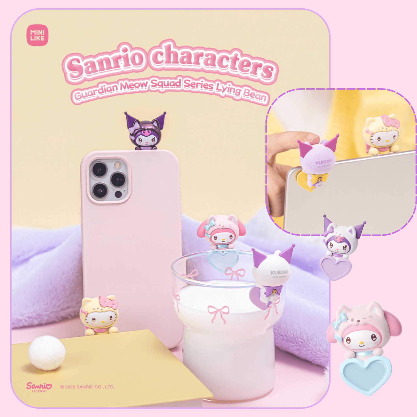Moetch x Sanrio Characters Guardian Meow Squad Series Lying Bean Blind Box - OVERRATED