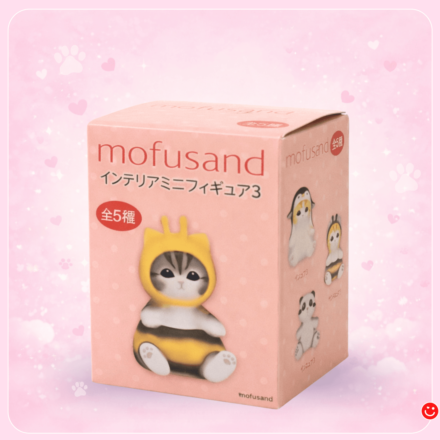 Mofusand blind box collectible cat figure Vol 3 packaging side view - Overrated Korean Beauty & More