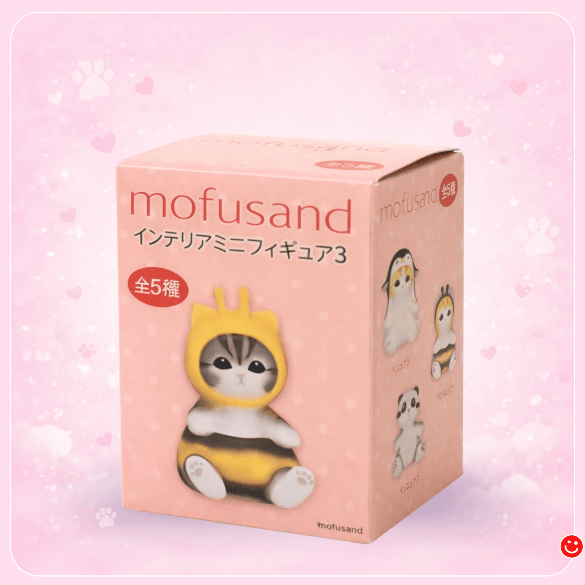 Mofusand blind box collectible cat figure Vol 3 packaging side view - Overrated Korean Beauty & More