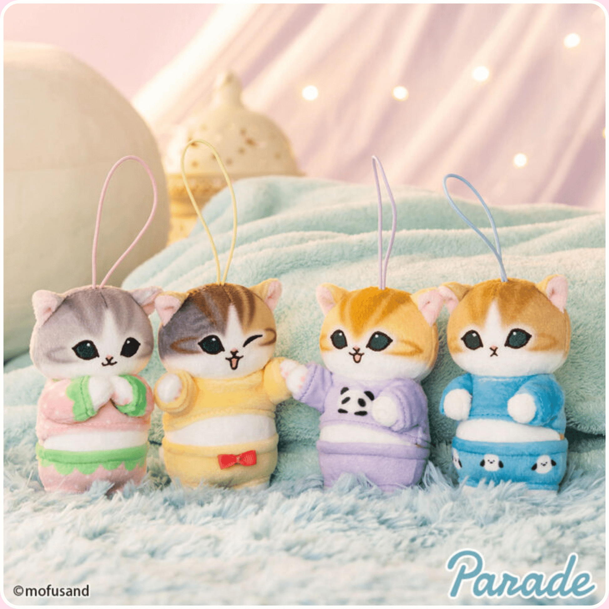 もふさんど Mofusand Pajama Cat Mascot Plush Keychain - OVERRATED