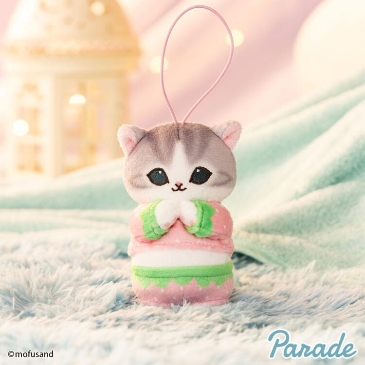 もふさんど Mofusand Pajama Cat Mascot Plush Keychain - OVERRATED