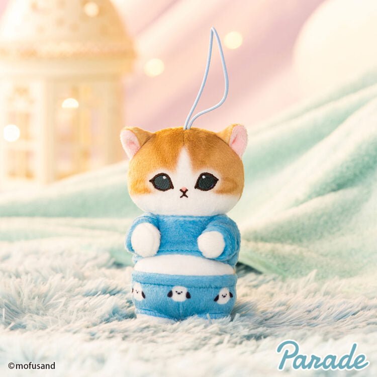 もふさんど Mofusand Pajama Cat Mascot Plush Keychain - OVERRATED