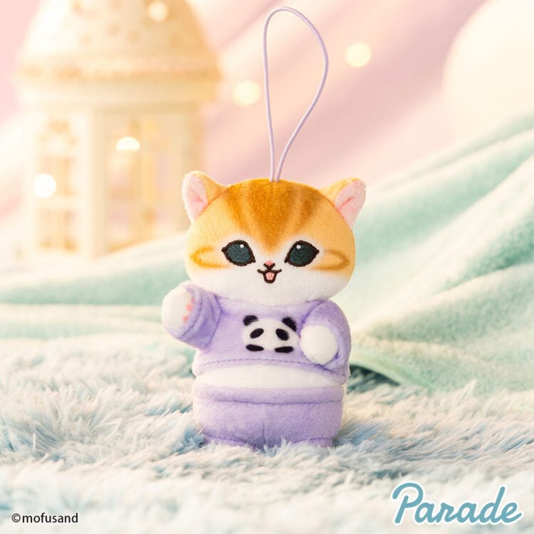 もふさんど Mofusand Pajama Cat Mascot Plush Keychain - OVERRATED