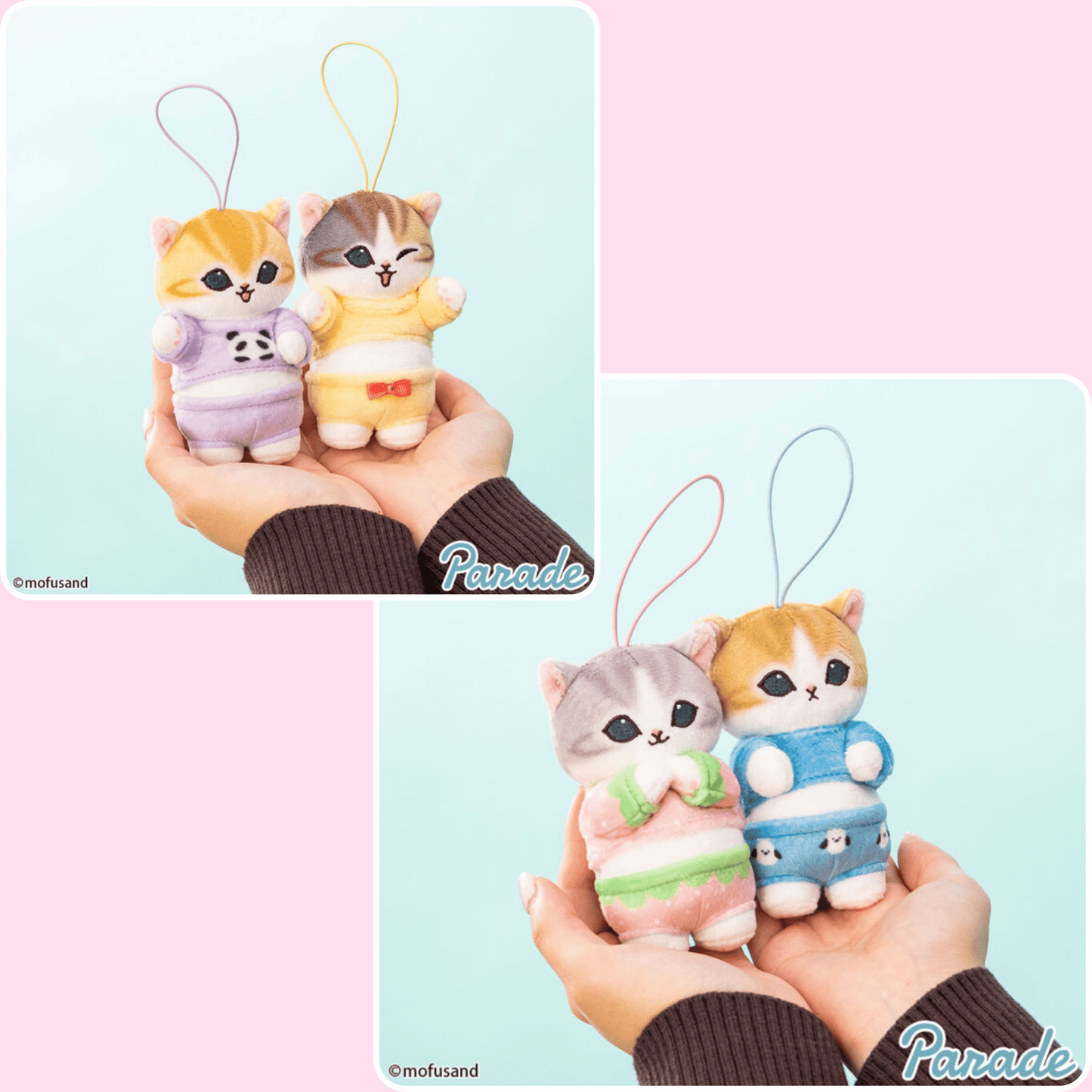 もふさんど Mofusand Pajama Cat Mascot Plush Keychain - OVERRATED