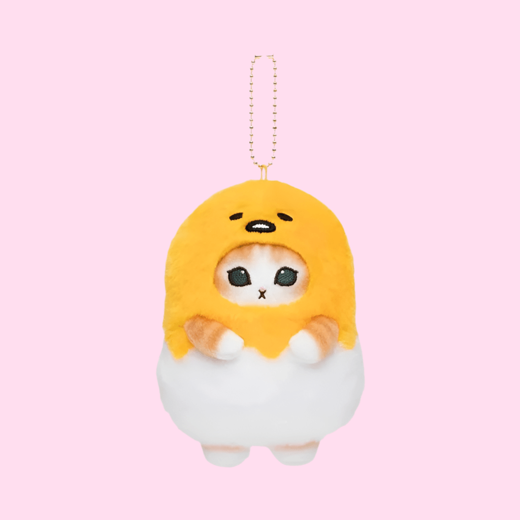 Mofusand x Sanrio Japan Edition Gudetama Keychain Plushie - OVERRATED