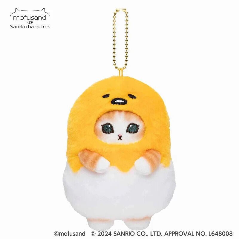 Mofusand x Sanrio Japan Edition Gudetama Keychain Plushie - OVERRATED