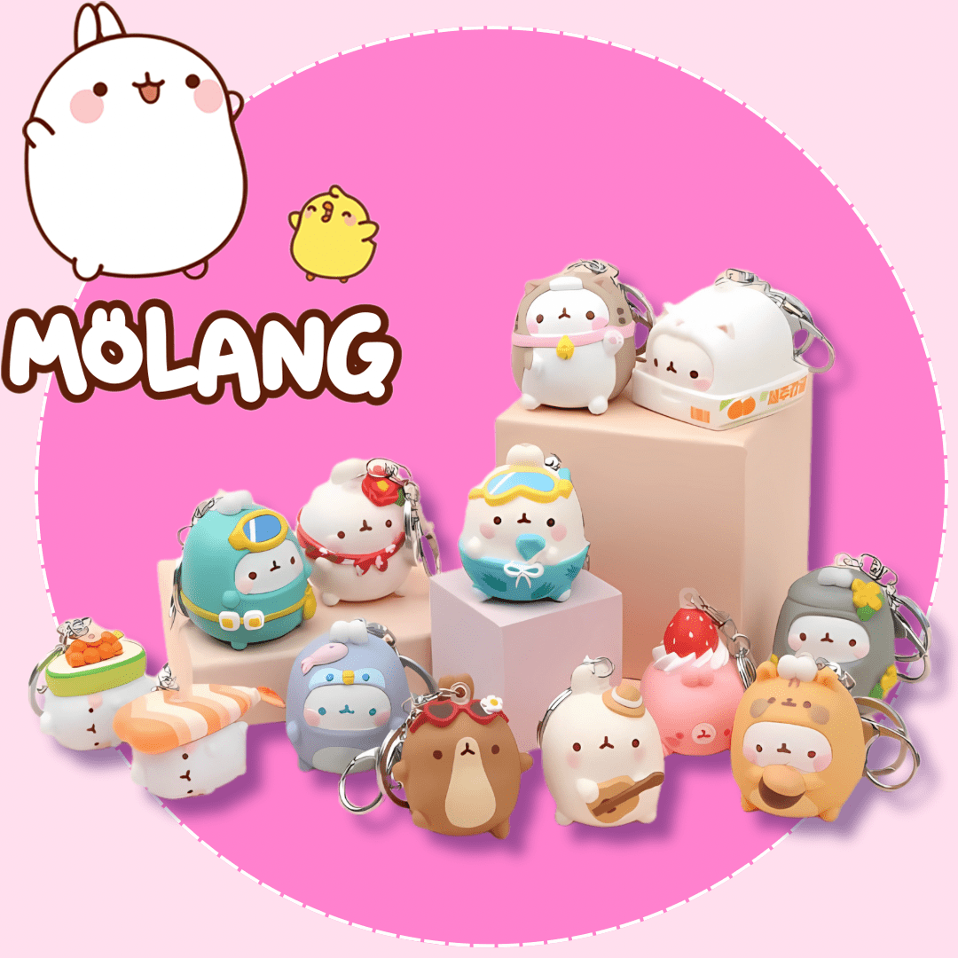 Molang Figure Keyring Bag Charm - OVERRATED