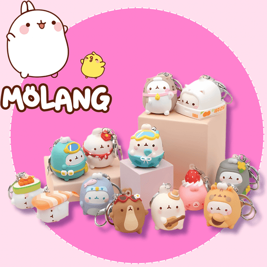Molang Figure Keyring Bag Charm - OVERRATED