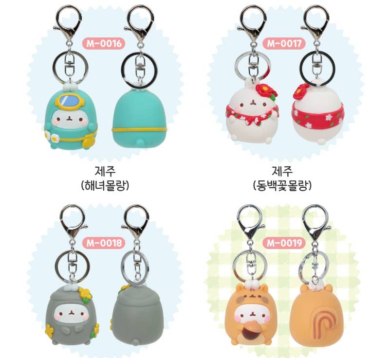 Molang Figure Keyring Bag Charms– Random Design - OVERRATED
