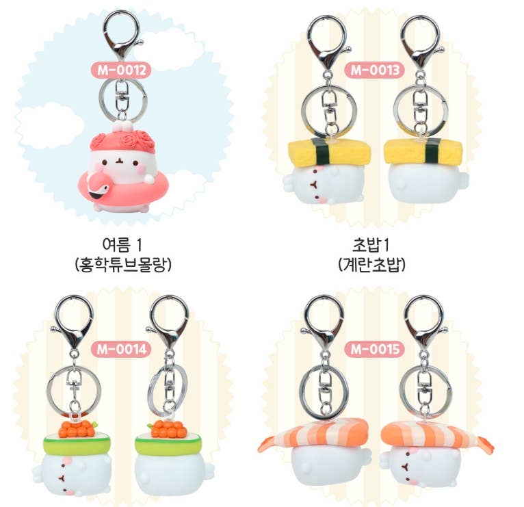 Molang Figure Keyring Bag Charms– Random Design - OVERRATED
