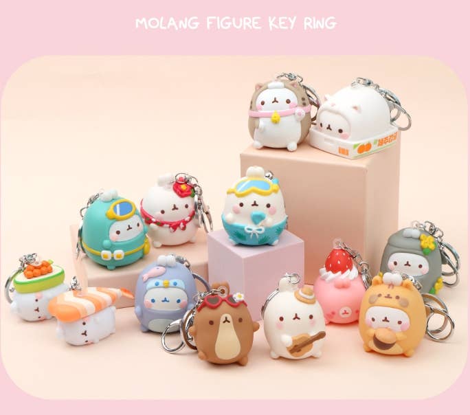 Molang Figure Keyring Bag Charms– Random Design - OVERRATED