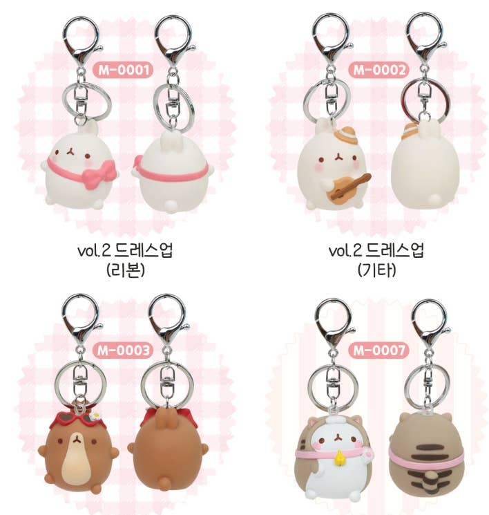 Molang Figure Keyring Bag Charms– Random Design - OVERRATED