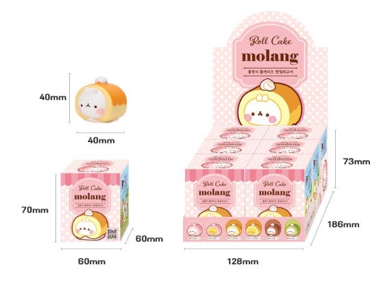 Molang Roll Cake Random Figure Box - OVERRATED