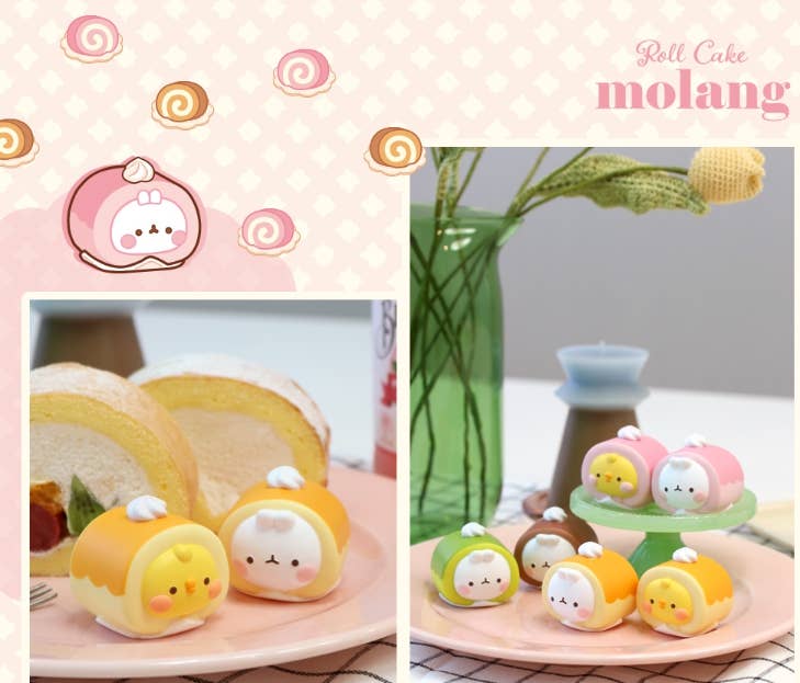Molang Roll Cake Random Figure Box - OVERRATED