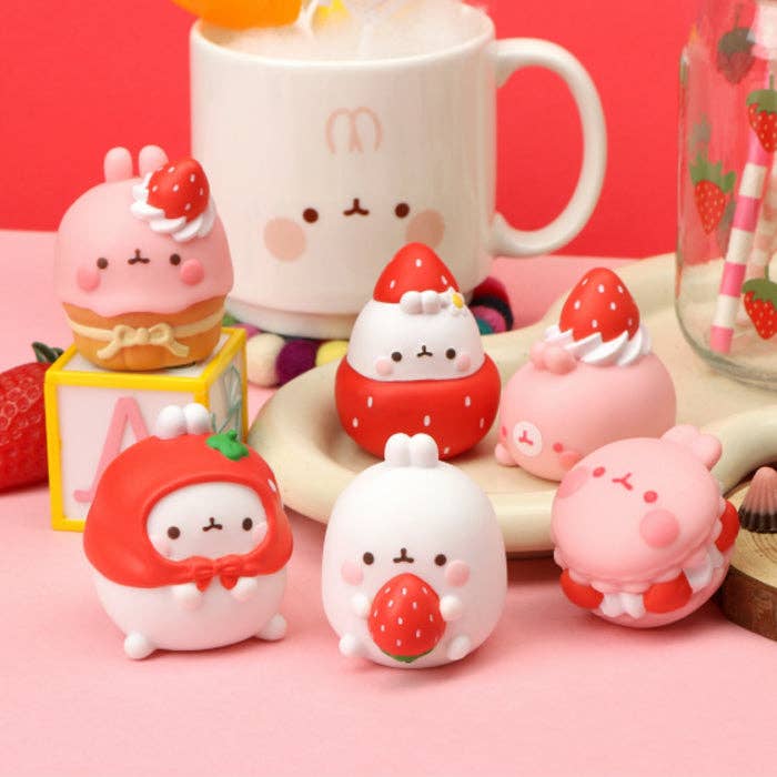 Molang Strawberry Party Blind Box Figure Series - OVERRATED