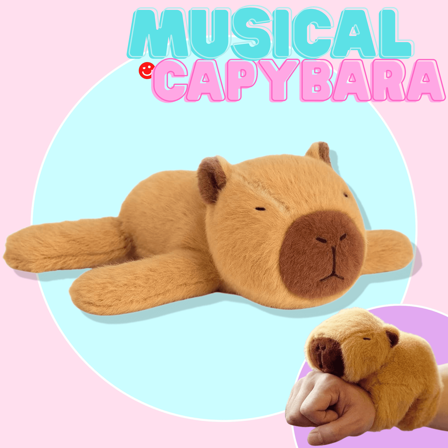 Musical Capybara Wrist Slap Plush Bracelet - OVERRATED