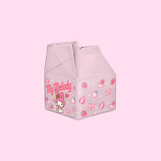 My Melody Holding Strawberry 11.9oz Glass Milk Cup - Boxed - OVERRATED