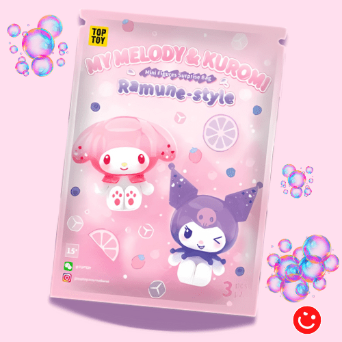 MY MELODY & KUROMI Ramune - Style Mini Figure Series Blind Bag - OVERRATED