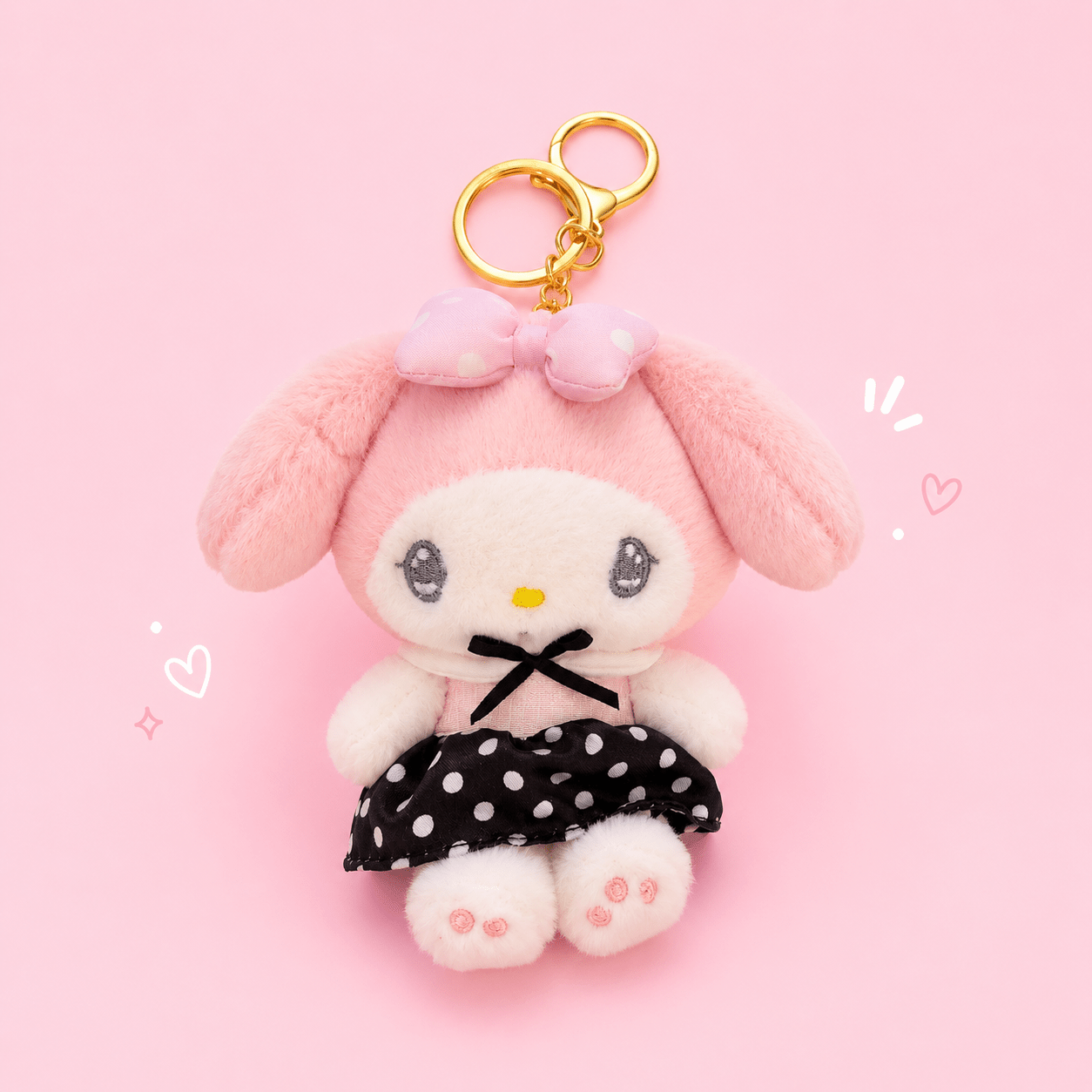 My Melody Polka Dot Dress Plush Keychain - OVERRATED