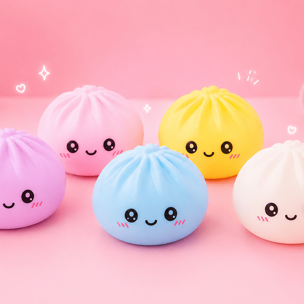Kawaii squishy toy pastel dumpling squeeze toy surprise color - Overrated Korean Beauty & More