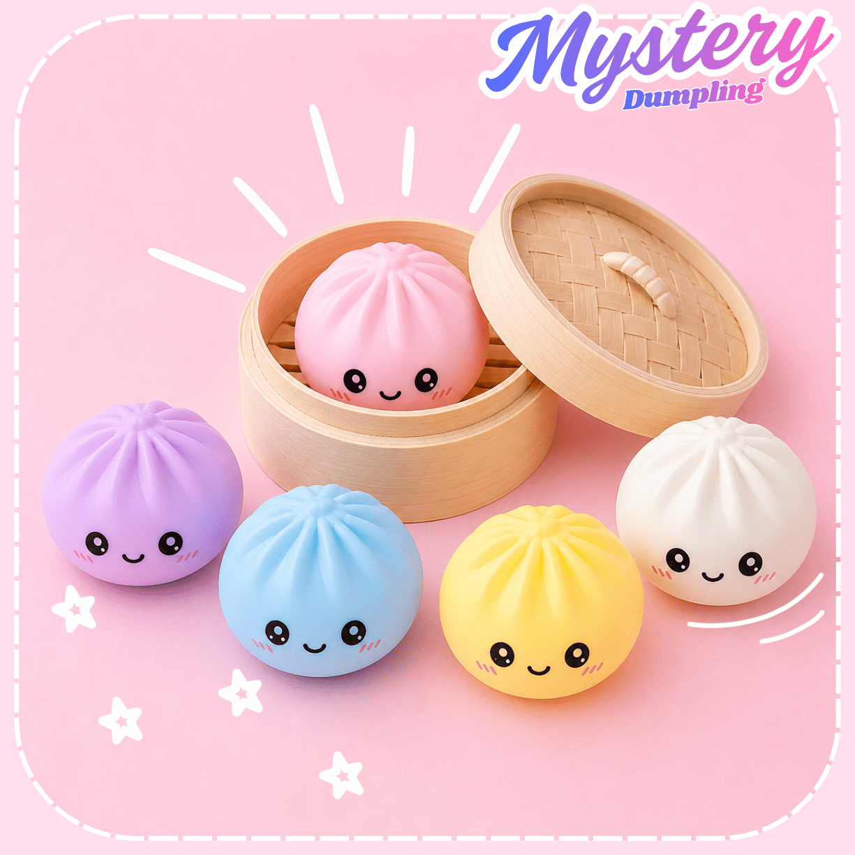 Kawaii squishy toy mystery dumpling soft slow-rising foam - Overrated Korean Beauty & More