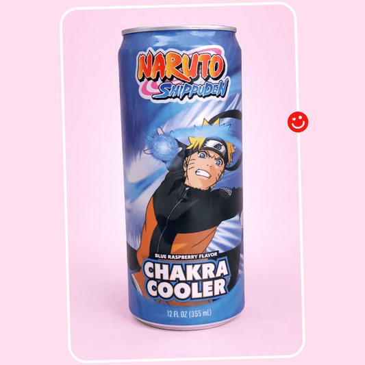 anime energy drink Naruto blue flavor can front view - Overrated Korean Beauty & More