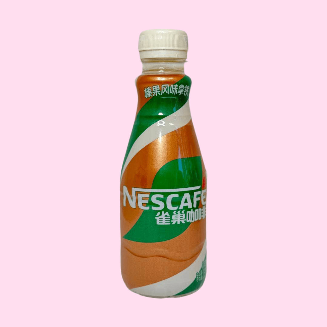 Hazelnut latte instant coffee Nestle Nescafe 268ml bottle front view - Overrated Korean Beauty & More