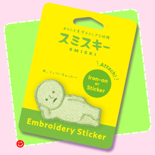 Smiski sticker Peeking design cute embroidered patch - Overrated Korean Beauty & More
