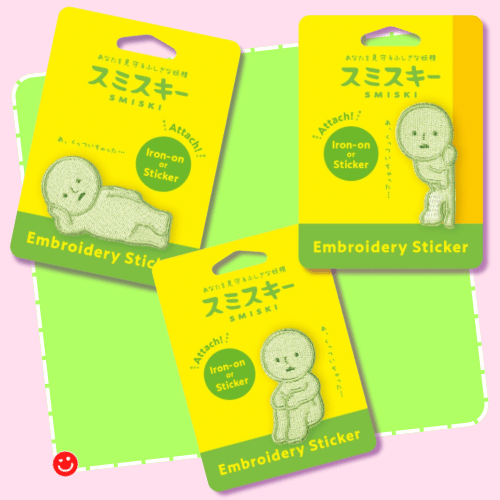 Smiski sticker embroidery patch collection front packaging - Overrated Korean Beauty & More