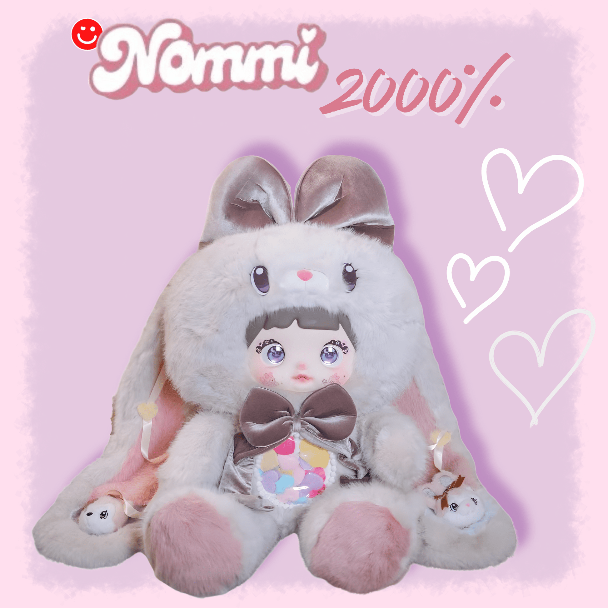 Nommi Dreamy Bunny Companion Plush Doll 2000% - OVERRATED