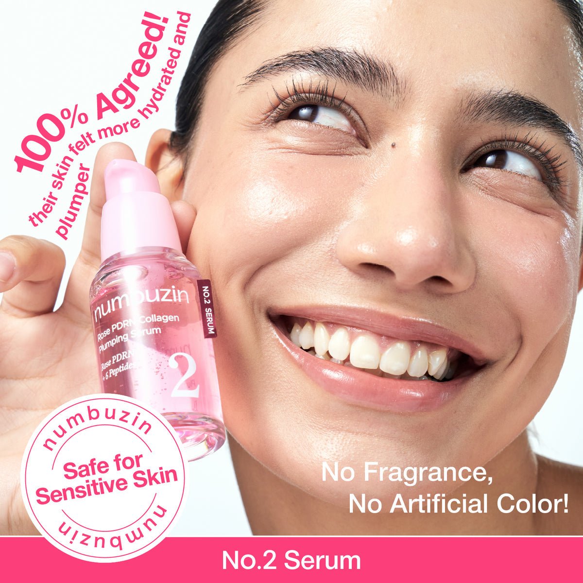 Numbuzin No.2 Rose PDRN Collagen Plumping Serum - OVERRATED