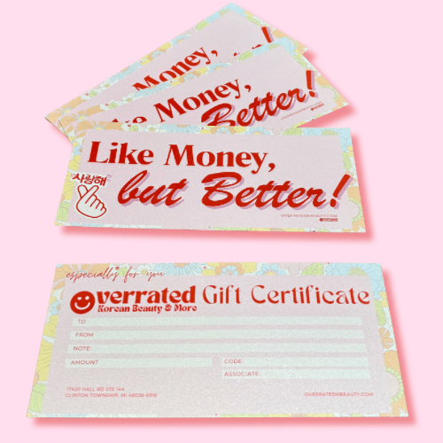 Official Overrated Korean Beauty & More Gift Certificate - OVERRATED