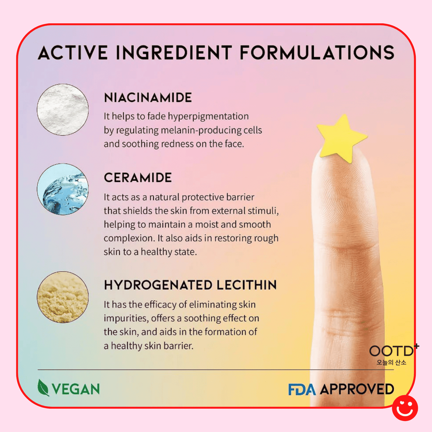 Korean acne spot patch OOTD Beauty Star 80 pack ingredients label detail - Overrated Korean Beauty & More