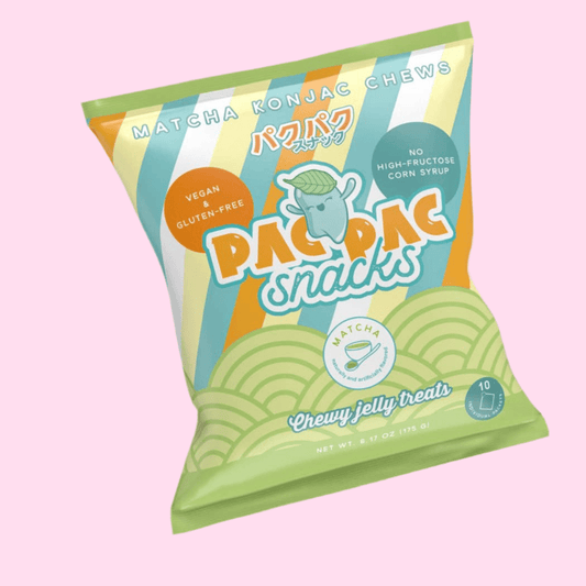 Pacpac Matcha Konjac Chewy Jelly Treats 10pc Bag - OVERRATED