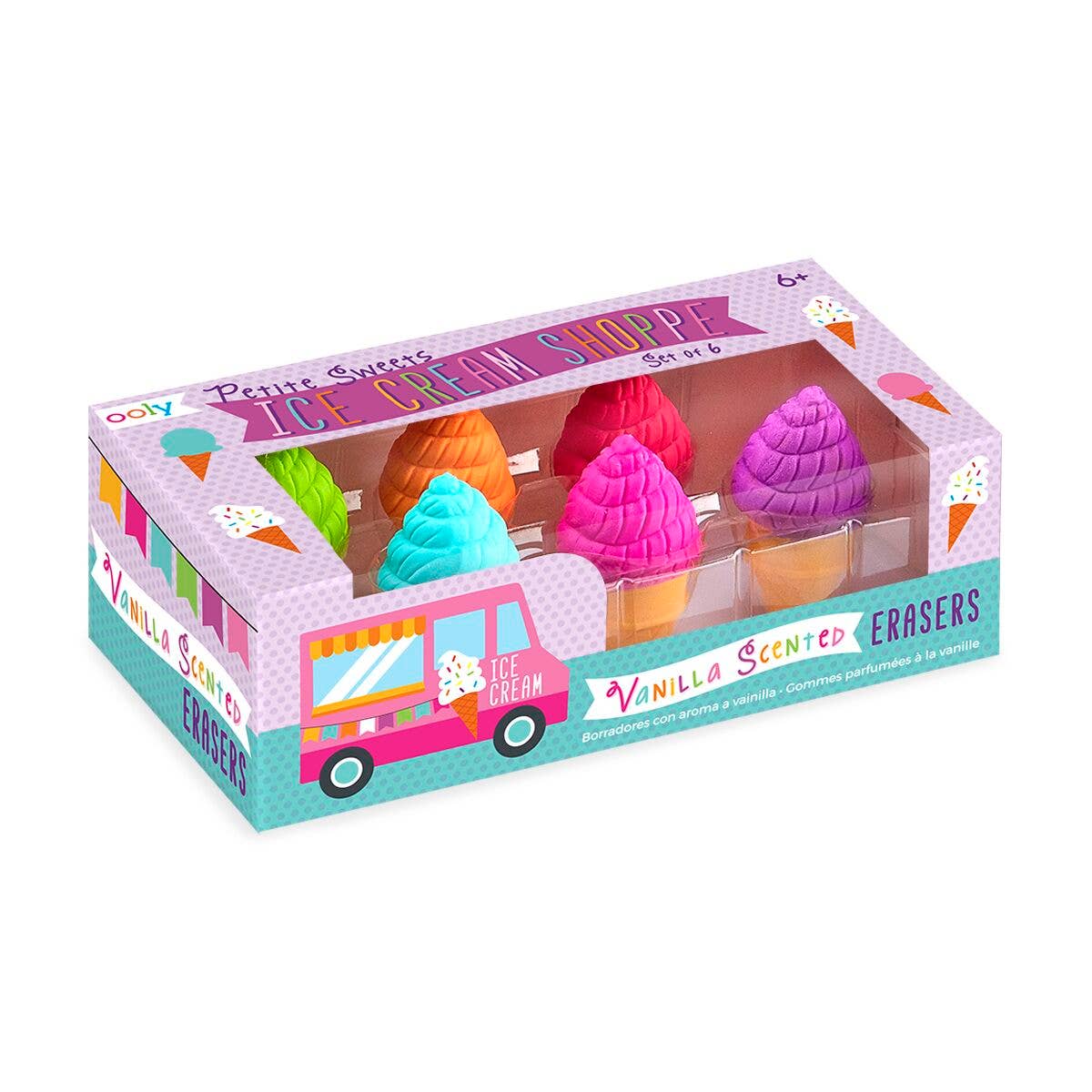 Petite Sweets Ice Cream Shoppe Erasers - Set of 6 - OVERRATED