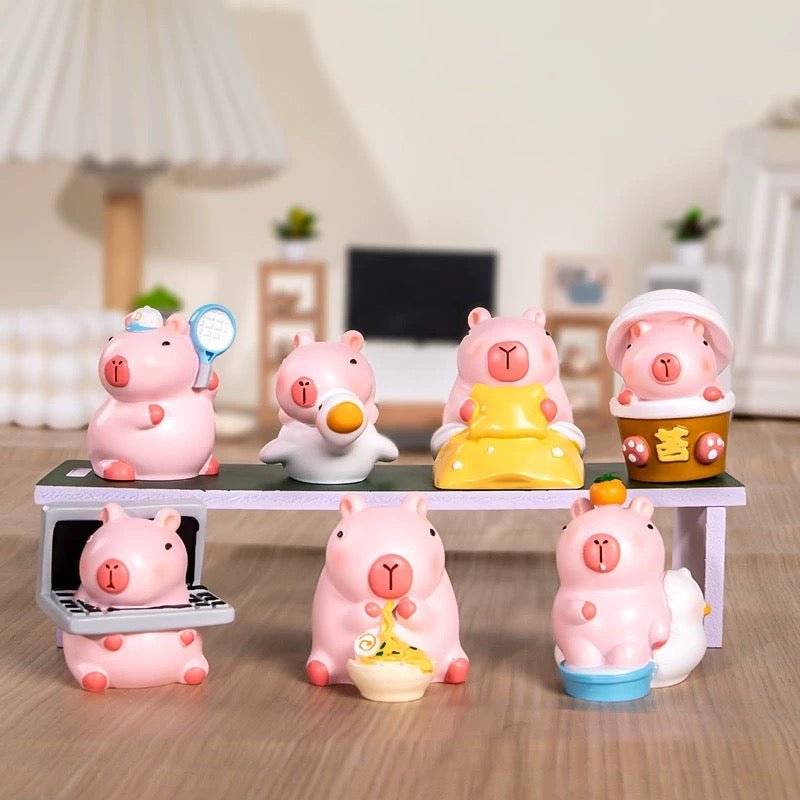 Pink Piggy Daily Life Blind Box Figure – Cute Kawaii Animal Desk & Home Decor (8 Designs + Secret) - OVERRATED