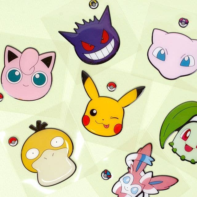 Pokemon Characters Big Face Epoxy Deco Sticker Pack - OVERRATED