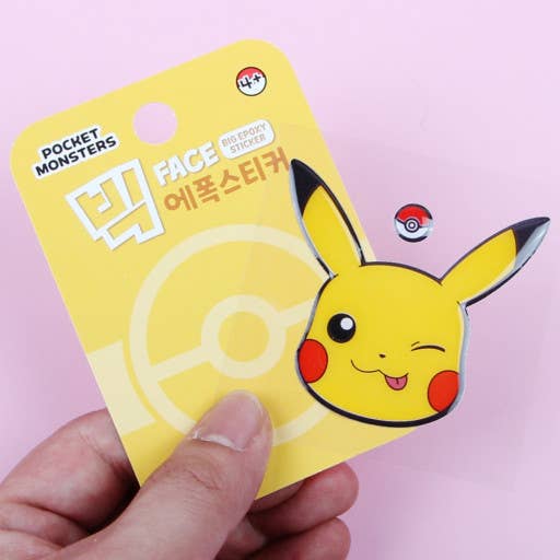 Pokemon Characters Big Face Epoxy Deco Sticker Pack - OVERRATED
