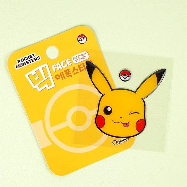 Pokemon Characters Big Face Epoxy Deco Sticker Pack - OVERRATED