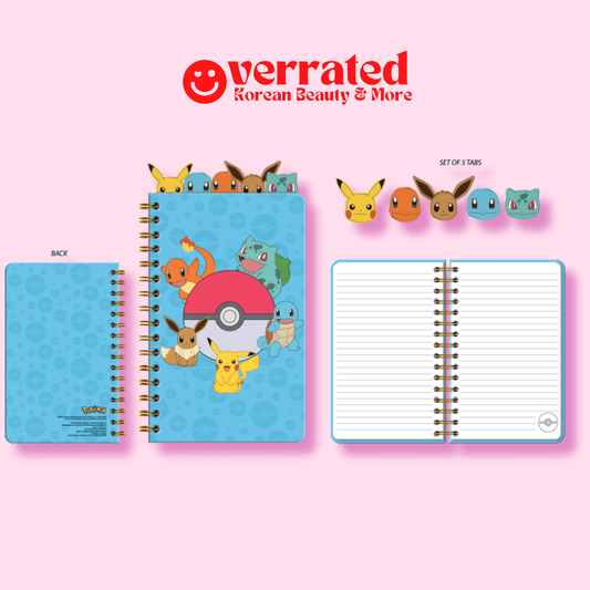 Pokémon Starters and Eevee Spiral 5 Tabbed Notebook - OVERRATED