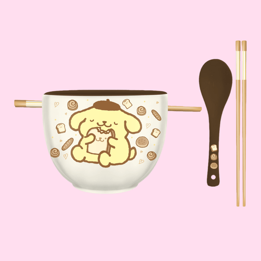 Pompompurin Love Eating Bread Boxed 20oz Ceramic Ramen Bowl - OVERRATED