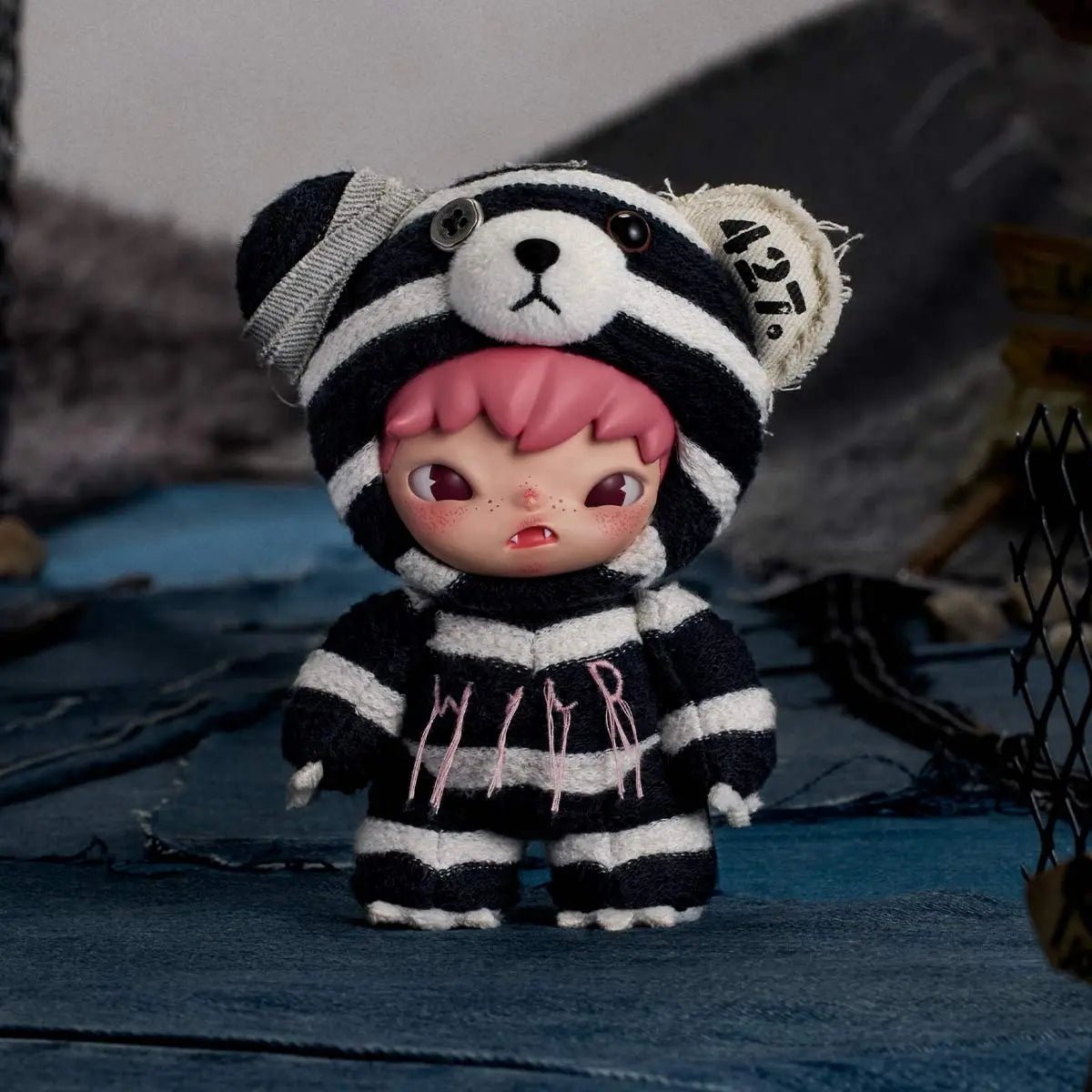 Pop Mart plush doll pendant blind box Hirono yellow road version flat - Overrated Korean Beauty & More