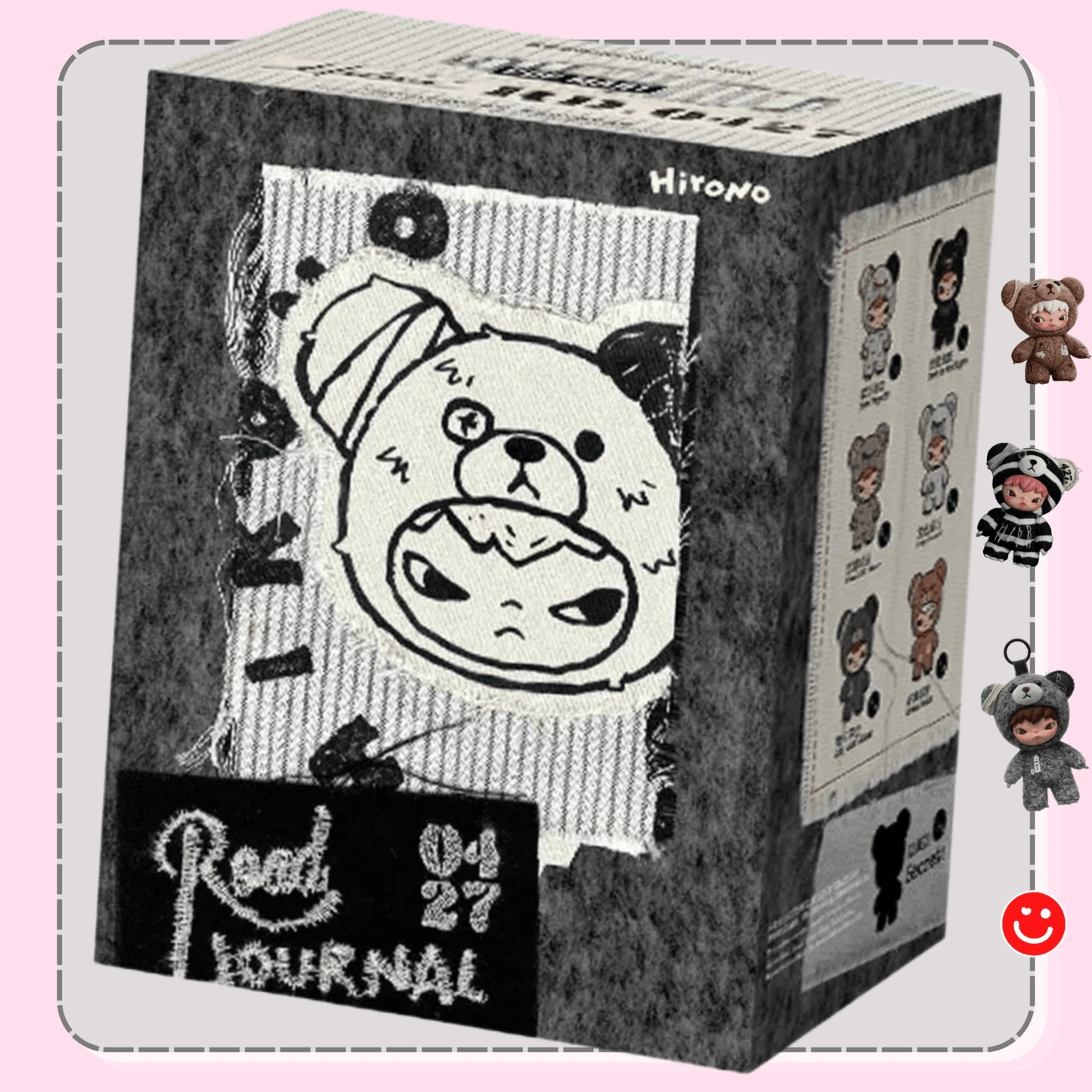Pop Mart plush doll pendant blind box Hirono Road Journal series front - Overrated Korean Beauty & More