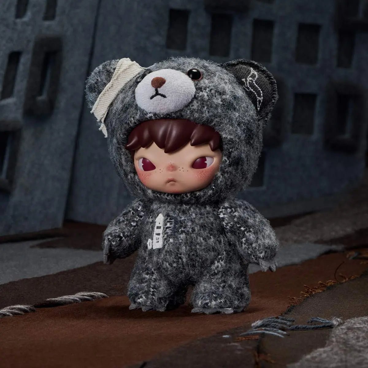 Pop Mart plush doll pendant blind box Hirono traveler character close up - Overrated Korean Beauty & More
