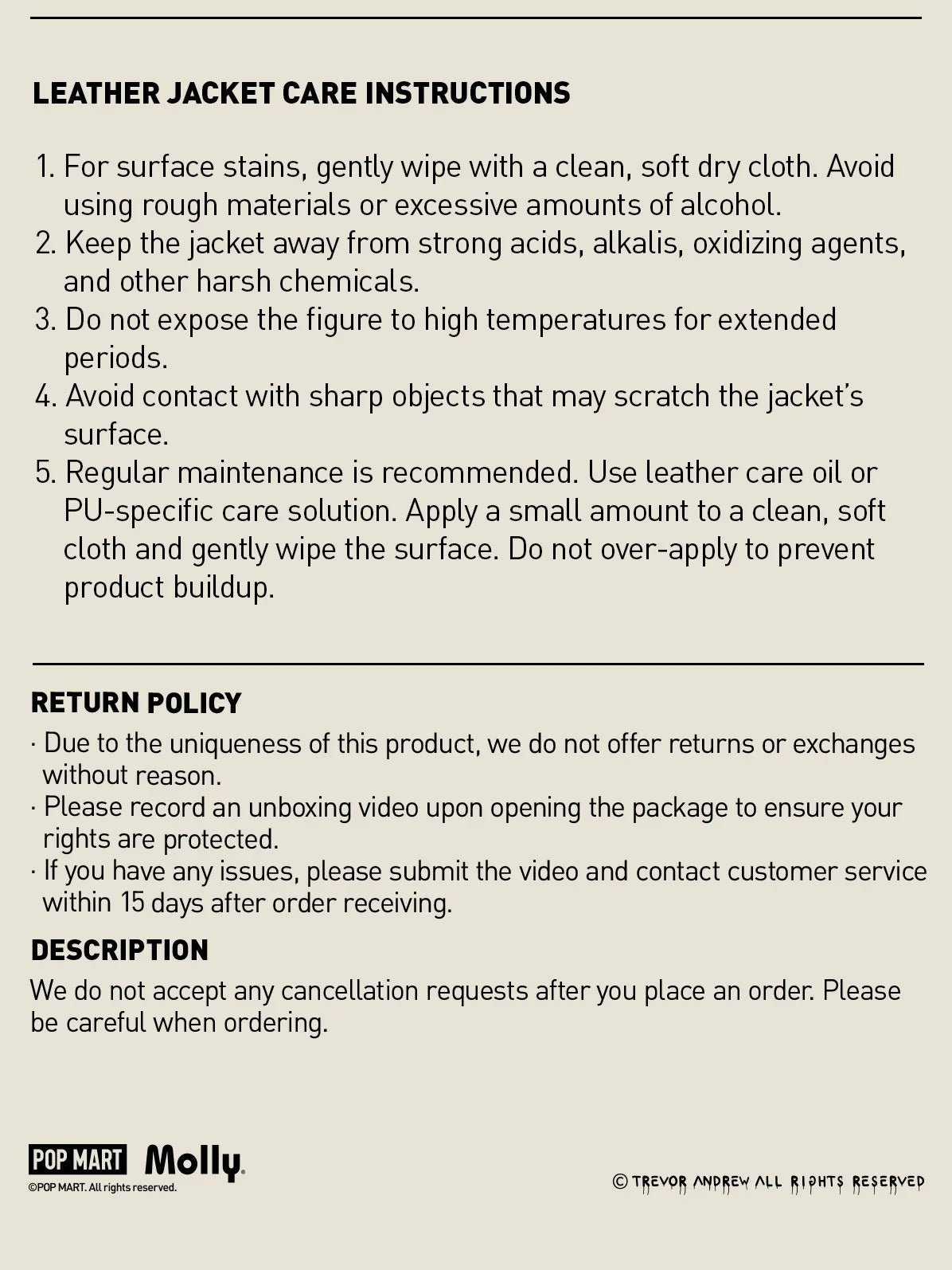 Pop Mart MEGA SPACE MOLLY 400% Limited Edition Trevor Andrew Figure - OVERRATED