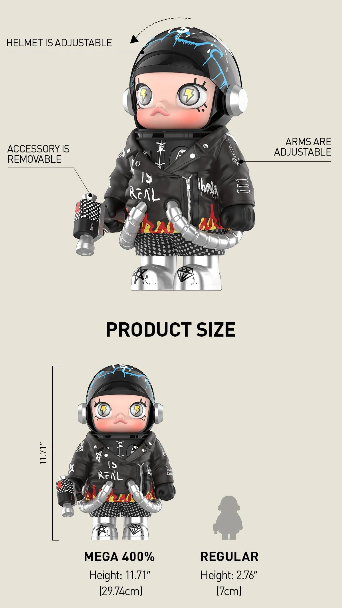 Pop Mart MEGA SPACE MOLLY 400% Limited Edition Trevor Andrew Figure - OVERRATED